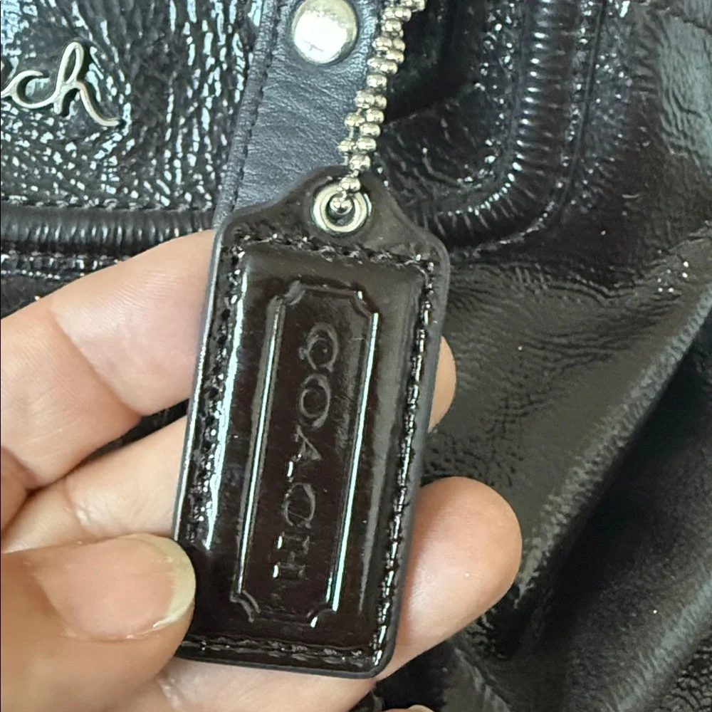 Coach Womens Brown and Tan silk Interior lining some wear visible - Picture 8 of 12